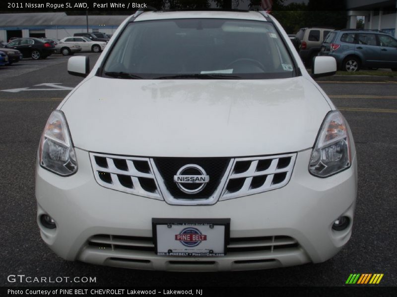 Pearl White / Black 2011 Nissan Rogue SL AWD