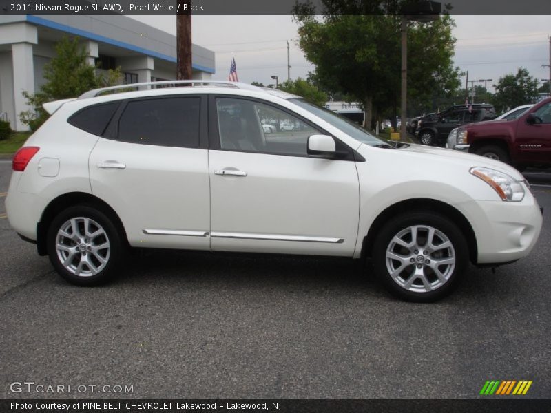 Pearl White / Black 2011 Nissan Rogue SL AWD
