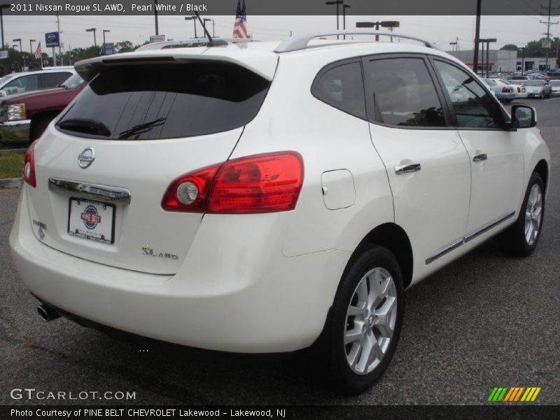 Pearl White / Black 2011 Nissan Rogue SL AWD