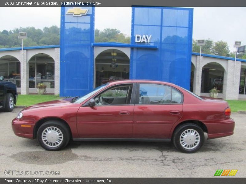 Redfire Metallic / Gray 2003 Chevrolet Malibu Sedan