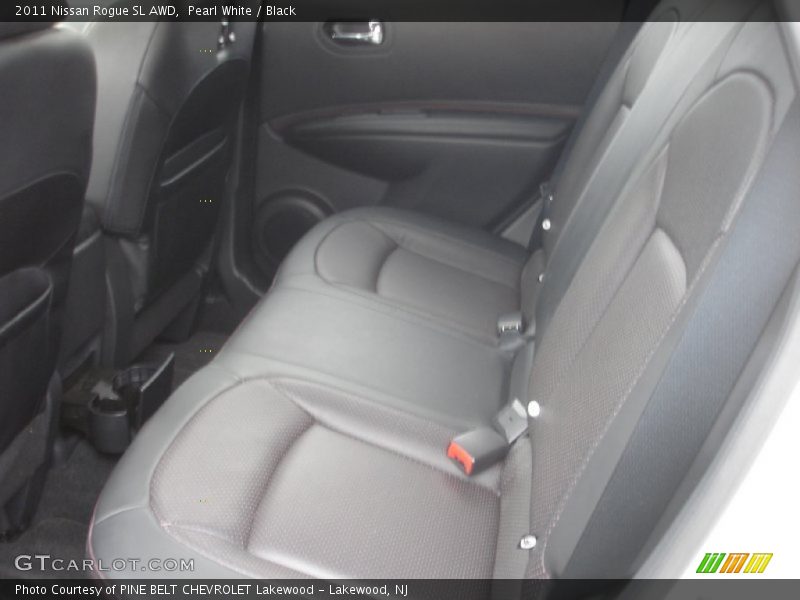 Pearl White / Black 2011 Nissan Rogue SL AWD