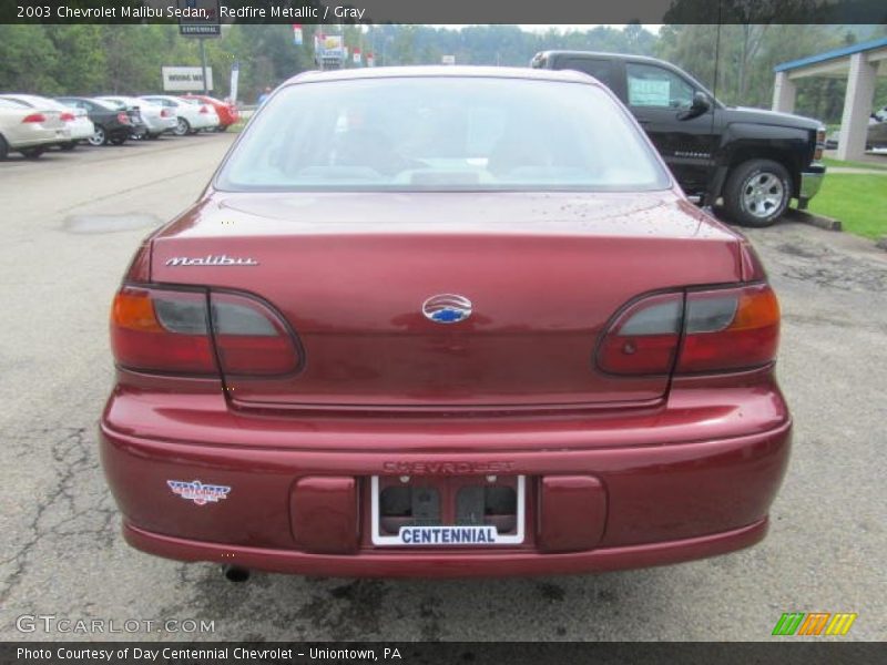 Redfire Metallic / Gray 2003 Chevrolet Malibu Sedan