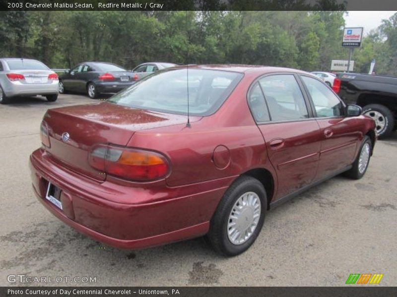 Redfire Metallic / Gray 2003 Chevrolet Malibu Sedan