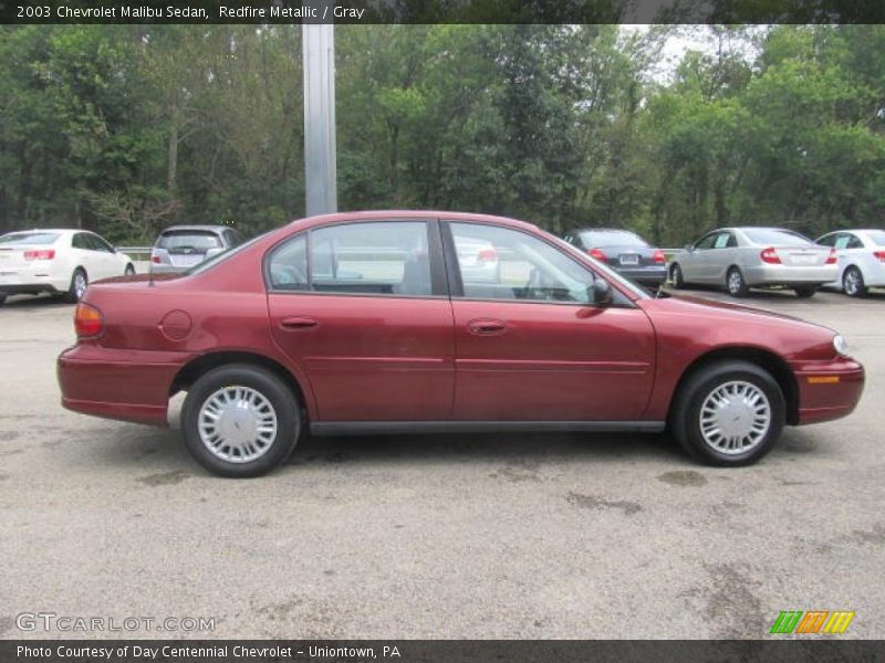 Redfire Metallic / Gray 2003 Chevrolet Malibu Sedan