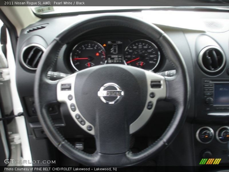 Pearl White / Black 2011 Nissan Rogue SL AWD