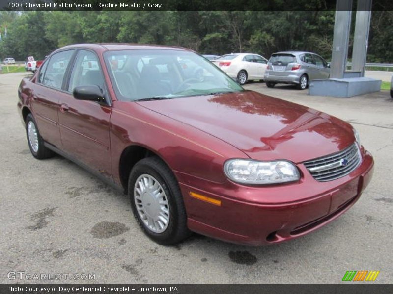 Redfire Metallic / Gray 2003 Chevrolet Malibu Sedan