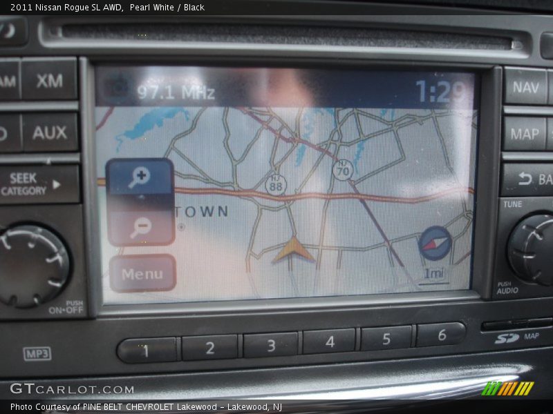 Pearl White / Black 2011 Nissan Rogue SL AWD