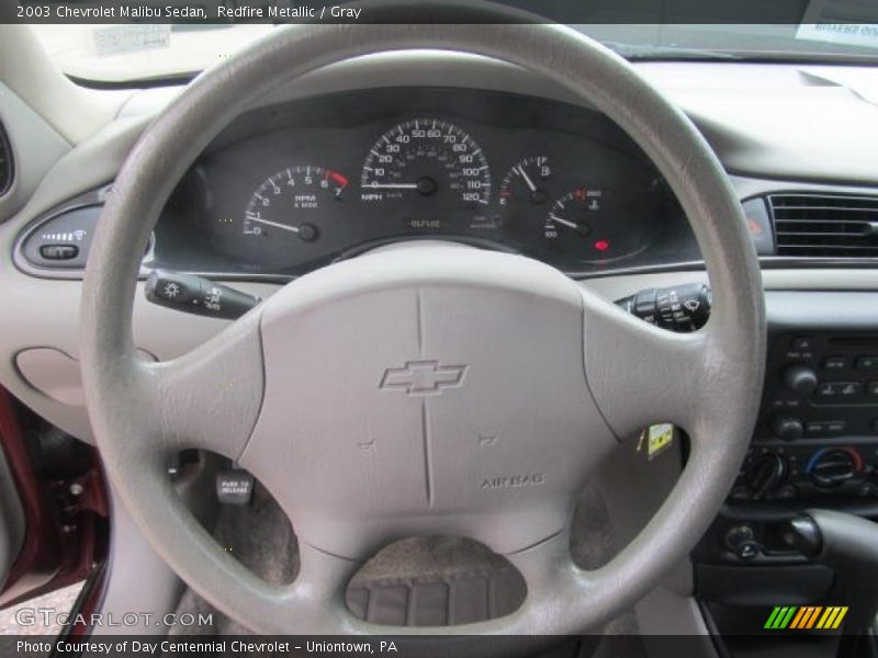 Redfire Metallic / Gray 2003 Chevrolet Malibu Sedan
