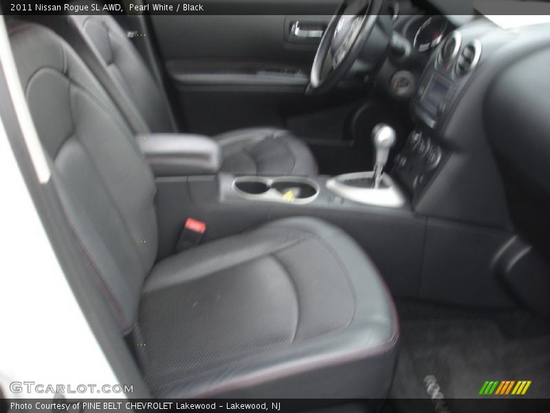 Pearl White / Black 2011 Nissan Rogue SL AWD