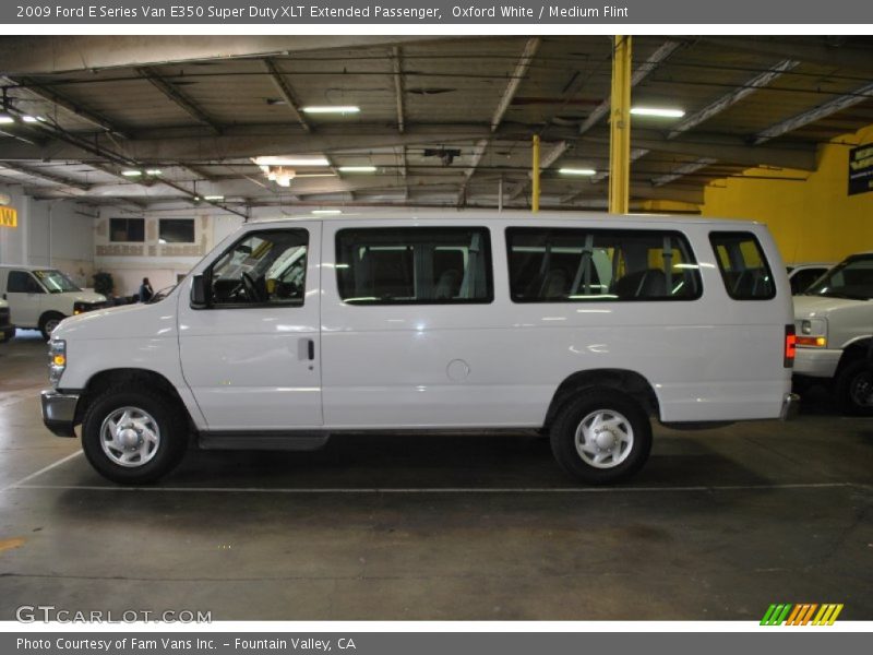 Oxford White / Medium Flint 2009 Ford E Series Van E350 Super Duty XLT Extended Passenger