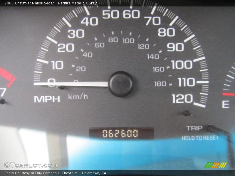 Redfire Metallic / Gray 2003 Chevrolet Malibu Sedan