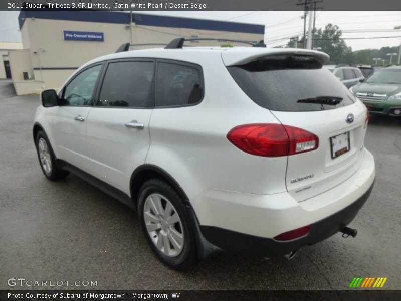 Satin White Pearl / Desert Beige 2011 Subaru Tribeca 3.6R Limited