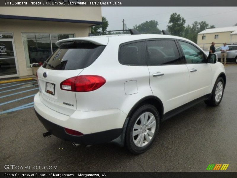 Satin White Pearl / Desert Beige 2011 Subaru Tribeca 3.6R Limited