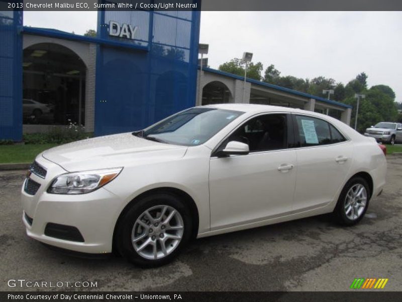 Summit White / Cocoa/Light Neutral 2013 Chevrolet Malibu ECO