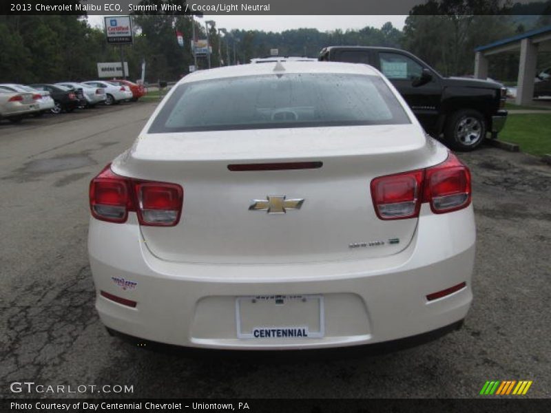 Summit White / Cocoa/Light Neutral 2013 Chevrolet Malibu ECO