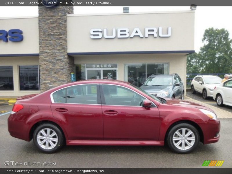 Ruby Red Pearl / Off-Black 2011 Subaru Legacy 2.5i Premium