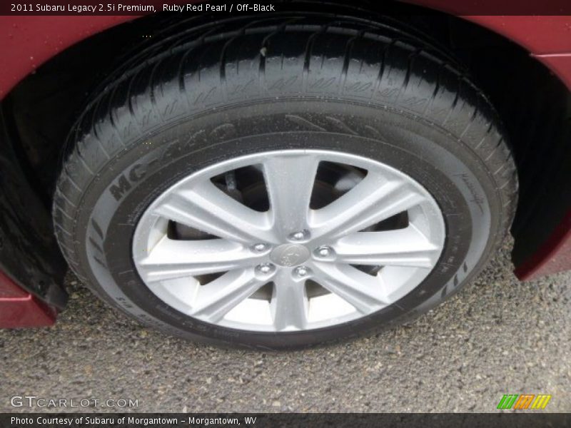 Ruby Red Pearl / Off-Black 2011 Subaru Legacy 2.5i Premium