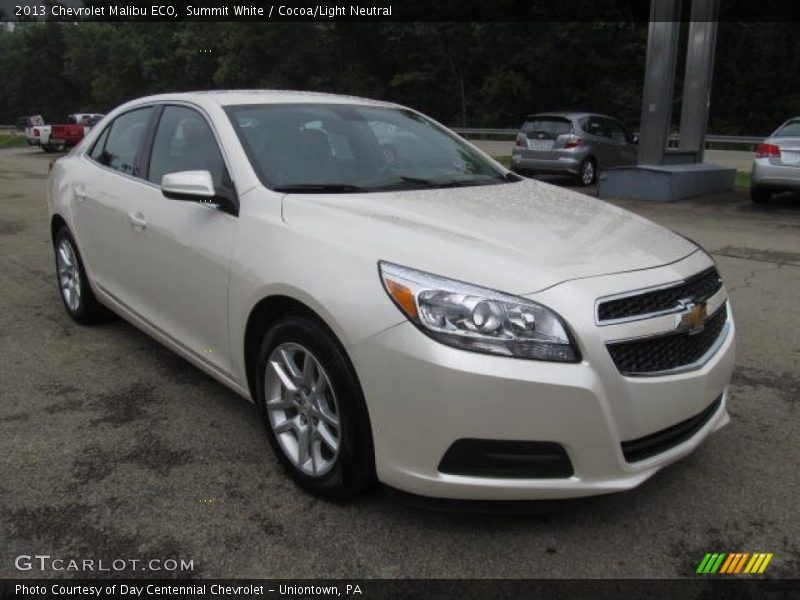 Summit White / Cocoa/Light Neutral 2013 Chevrolet Malibu ECO