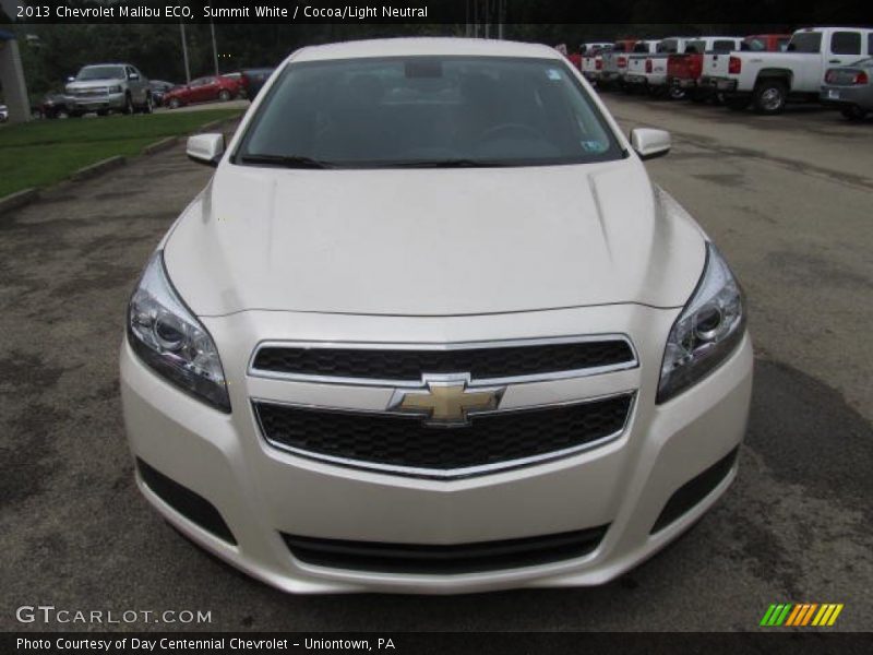 Summit White / Cocoa/Light Neutral 2013 Chevrolet Malibu ECO