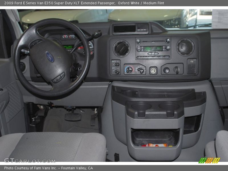 Oxford White / Medium Flint 2009 Ford E Series Van E350 Super Duty XLT Extended Passenger