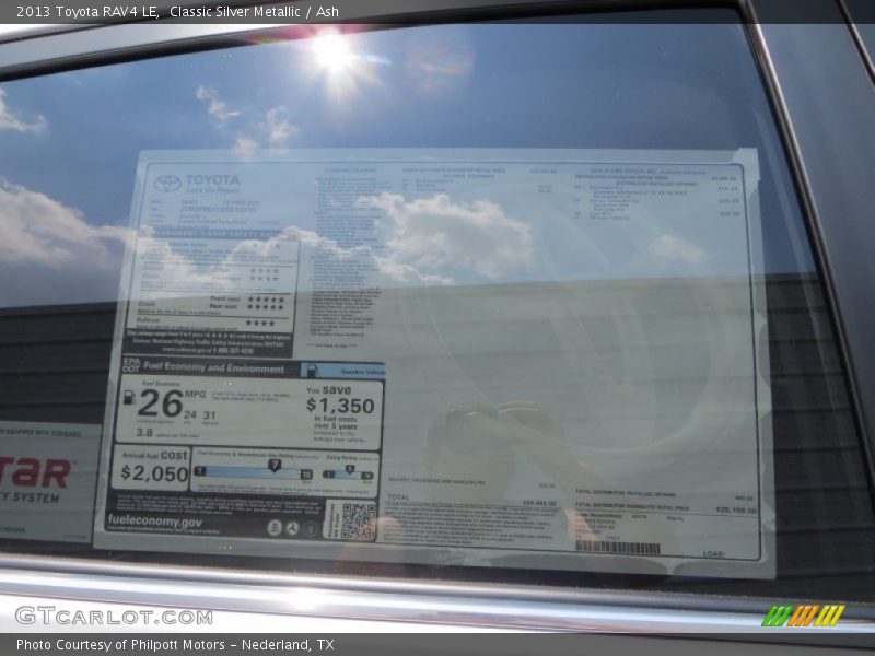 Classic Silver Metallic / Ash 2013 Toyota RAV4 LE