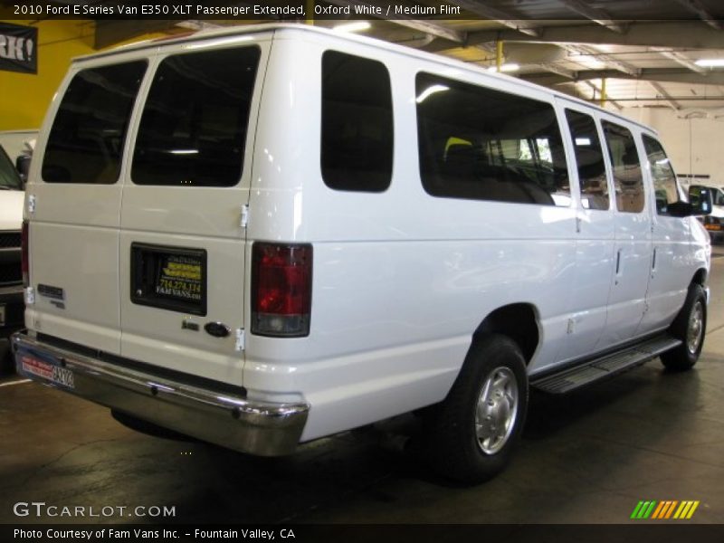 Oxford White / Medium Flint 2010 Ford E Series Van E350 XLT Passenger Extended