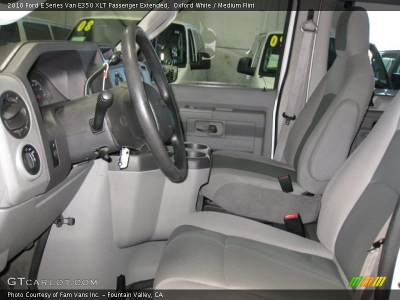 Oxford White / Medium Flint 2010 Ford E Series Van E350 XLT Passenger Extended