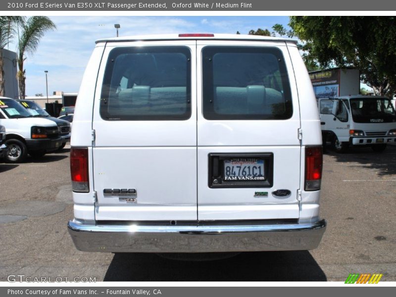 Oxford White / Medium Flint 2010 Ford E Series Van E350 XLT Passenger Extended