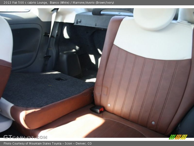 Bianco (White) / Marrone/Avorio (Brown/Ivory) 2013 Fiat 500 c cabrio Lounge