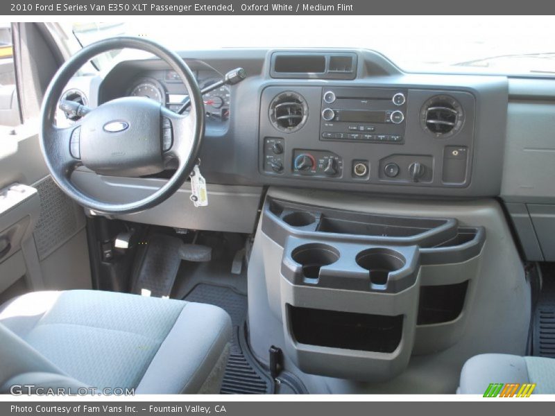 Oxford White / Medium Flint 2010 Ford E Series Van E350 XLT Passenger Extended