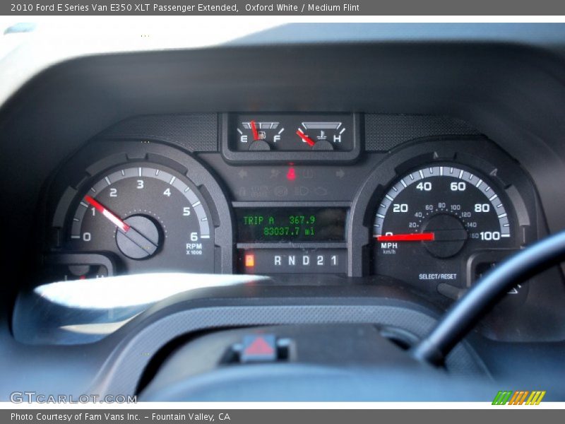 Oxford White / Medium Flint 2010 Ford E Series Van E350 XLT Passenger Extended