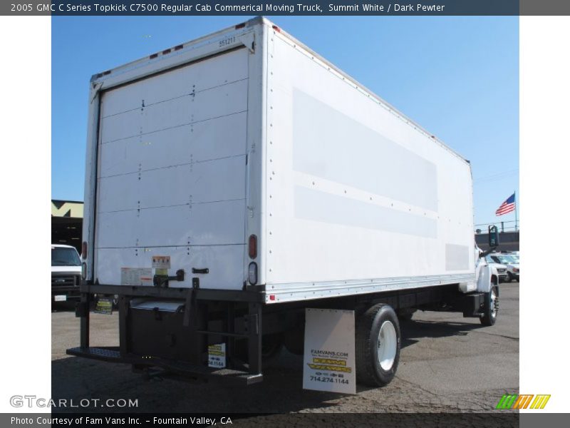 Summit White / Dark Pewter 2005 GMC C Series Topkick C7500 Regular Cab Commerical Moving Truck