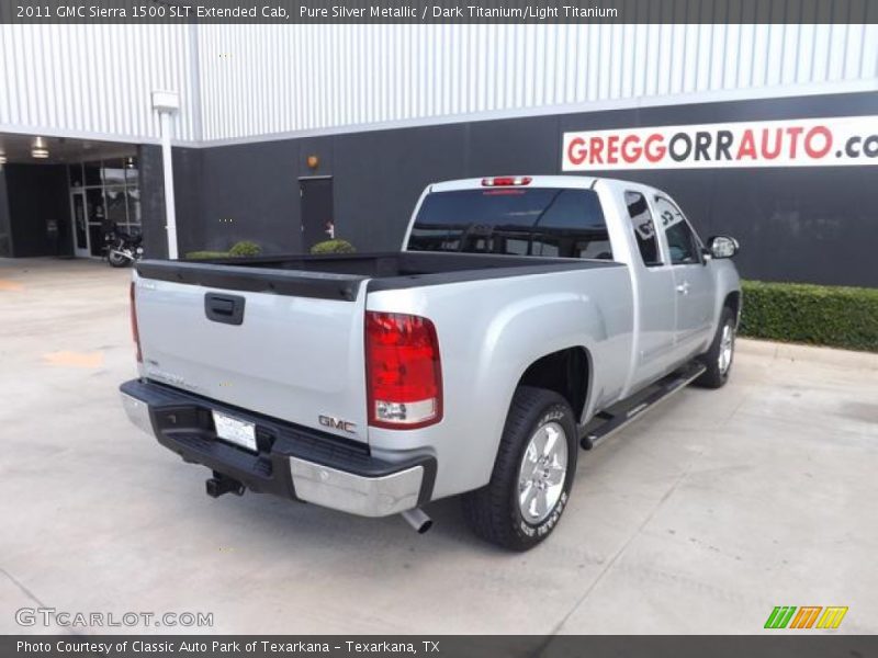 Pure Silver Metallic / Dark Titanium/Light Titanium 2011 GMC Sierra 1500 SLT Extended Cab