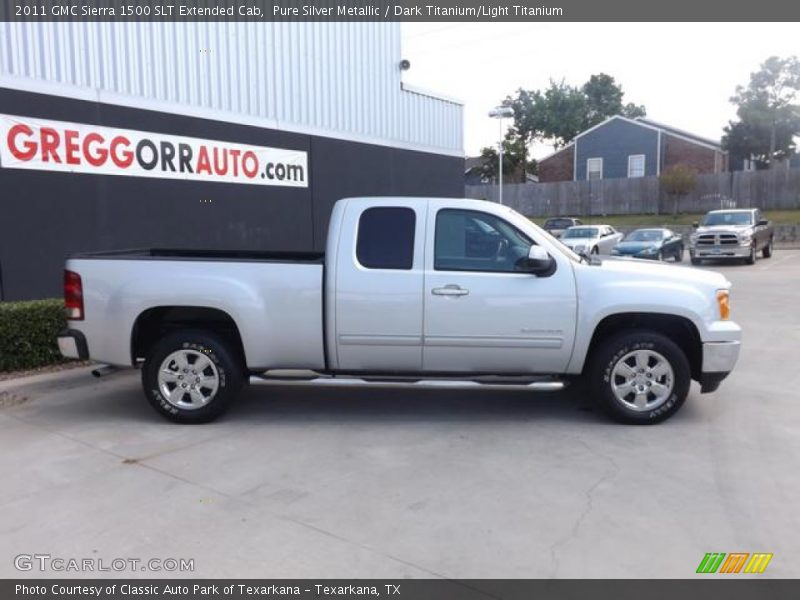 Pure Silver Metallic / Dark Titanium/Light Titanium 2011 GMC Sierra 1500 SLT Extended Cab