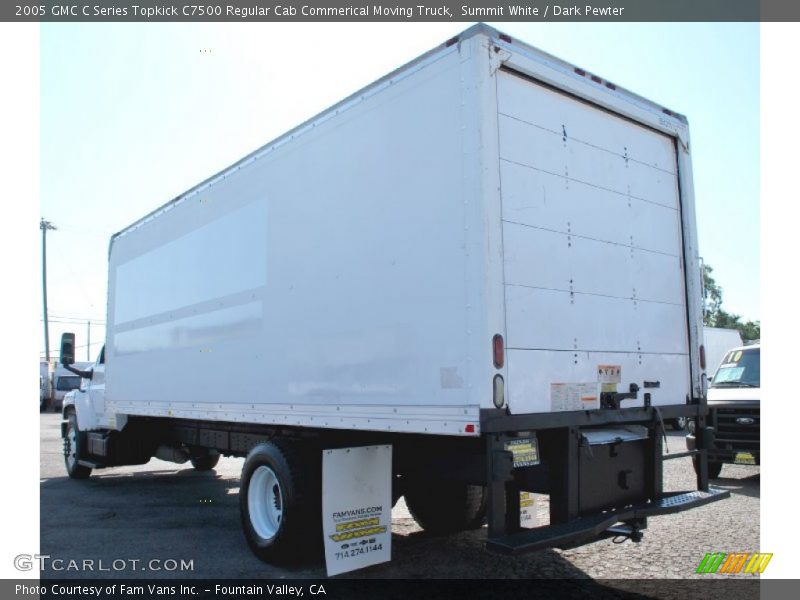 Summit White / Dark Pewter 2005 GMC C Series Topkick C7500 Regular Cab Commerical Moving Truck