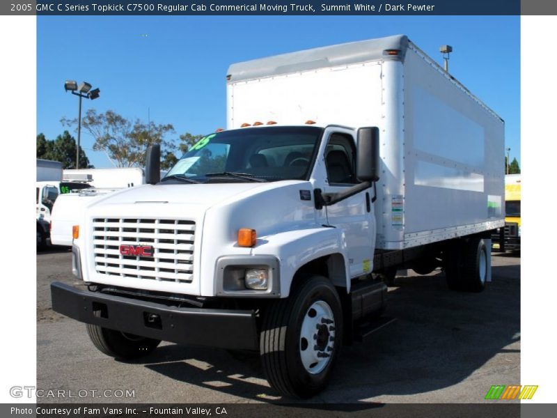 Summit White / Dark Pewter 2005 GMC C Series Topkick C7500 Regular Cab Commerical Moving Truck