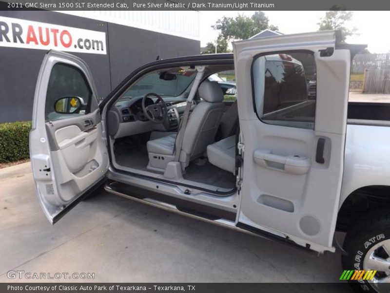 Pure Silver Metallic / Dark Titanium/Light Titanium 2011 GMC Sierra 1500 SLT Extended Cab