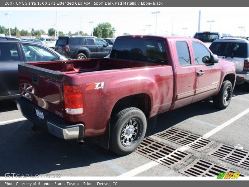 Sport Dark Red Metallic / Ebony Black 2007 GMC Sierra 1500 Z71 Extended Cab 4x4