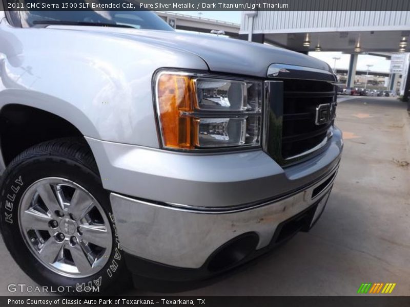 Pure Silver Metallic / Dark Titanium/Light Titanium 2011 GMC Sierra 1500 SLT Extended Cab