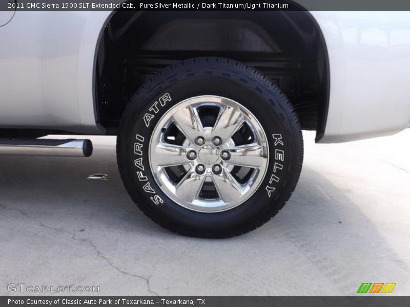 Pure Silver Metallic / Dark Titanium/Light Titanium 2011 GMC Sierra 1500 SLT Extended Cab