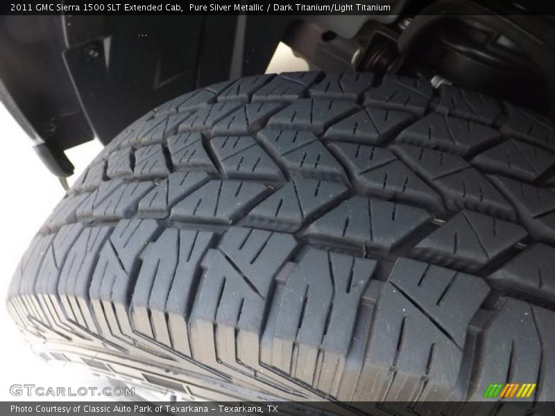 Pure Silver Metallic / Dark Titanium/Light Titanium 2011 GMC Sierra 1500 SLT Extended Cab