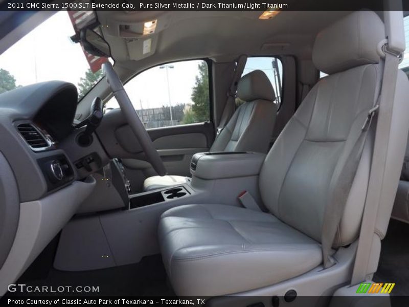 Pure Silver Metallic / Dark Titanium/Light Titanium 2011 GMC Sierra 1500 SLT Extended Cab