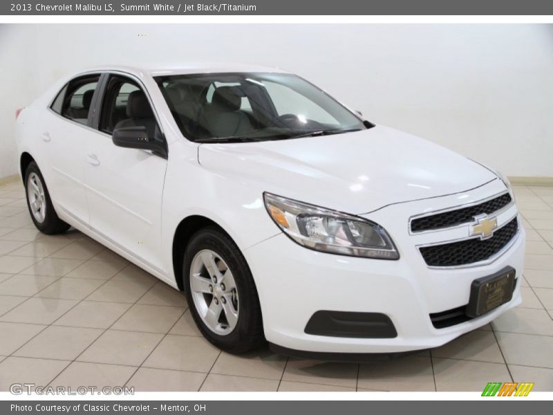 Summit White / Jet Black/Titanium 2013 Chevrolet Malibu LS
