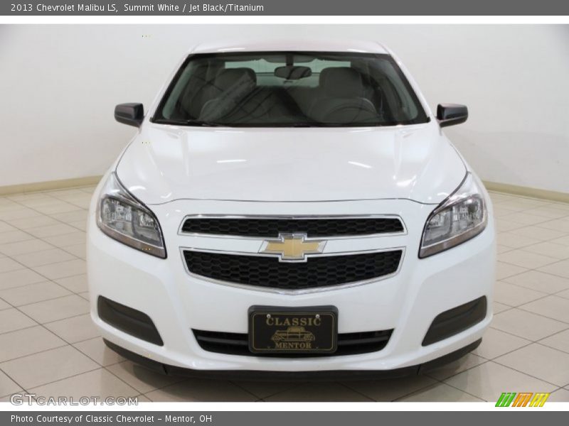 Summit White / Jet Black/Titanium 2013 Chevrolet Malibu LS