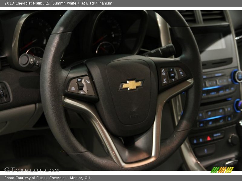 Summit White / Jet Black/Titanium 2013 Chevrolet Malibu LS