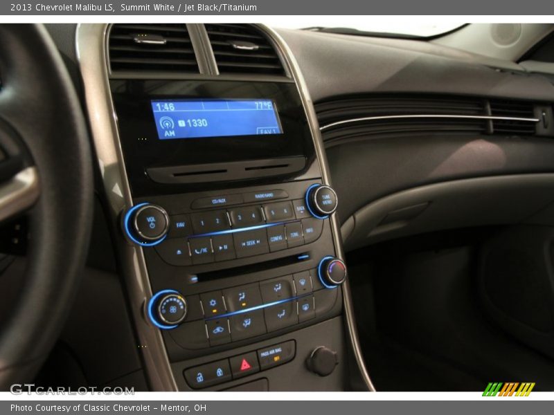 Summit White / Jet Black/Titanium 2013 Chevrolet Malibu LS