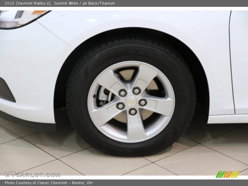 Summit White / Jet Black/Titanium 2013 Chevrolet Malibu LS