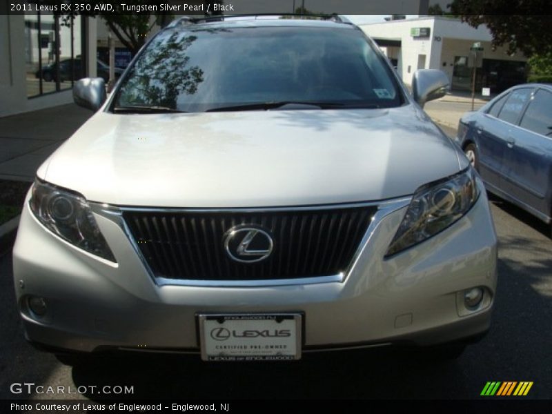 Tungsten Silver Pearl / Black 2011 Lexus RX 350 AWD