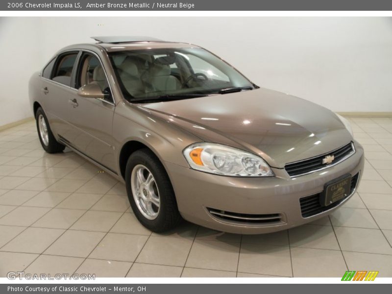 Amber Bronze Metallic / Neutral Beige 2006 Chevrolet Impala LS