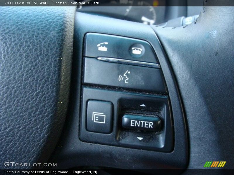 Tungsten Silver Pearl / Black 2011 Lexus RX 350 AWD